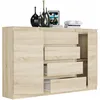 Komoda 160 cm zásuvky dveře skříňka FRAMIRE R-160-S4 sonoma Náhled obrázku produktu 4