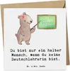 Mr. & Mrs. Panda Grußkarte Deutschlehrerin Herz - Weiß - Produktbild-Vorschau 1