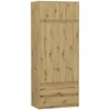 Šatníková skriňa s nadstavcom 90 x 234 cm FRAMIRE B-9-NTIP Náhľad obrázku produktu 1