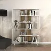 Skye Decor, Rain - Blanc, Noyer, Étagères de bureau, Blanc, Voir les images du produit 1