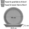 BigDean 3x Blumentopf Untersetzer Ø 49 cm Farbe Anthrazit Produktbild-Vorschau 5