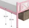 Yaheetech Bettrahmen Metallbett für 90 x 190 cm Matratze Produktbild-Vorschau 5