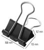 72x Büroklammer Heftklammer Binder Dokumenten Clip Foldback Produktbild-Vorschau 3