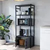 Küchenregal 'Arhuni' mit 2 Türen 5 Haken 139 x 56 x 30 cm Produktbild-Vorschau 1