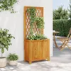 vidaXL Pflanzkübel mit Rankgitter 55x29,5x132 cm Massivholz Produktbild-Vorschau 3