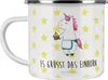 Mr. & Mrs. Panda Emaille Tasse Einhorn Muffin - Weiß - Produktbild-Vorschau 1