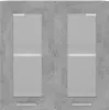 A front view of a gray cabinet with two glass doors. Náhľad obrázku produktu