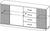 Minio, Kommode 179 cm, Sideboard "Lamia", mit MDF Lamellen, Produktbild-Vorschau 4
