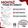 Instructions for assembling a bed frame or mattress base, showing step-by-step diagrams and text in Polish. Produktbild-Vorschau