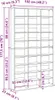 A diagram showing the dimensions of a bookshelf. Anteprima dell’immagine prodotto