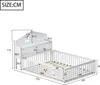 MODFU Kinderbett140 x 200cm Bodenbett,Hausleiste, mit Produktbild-Vorschau 7