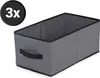 A single gray fabric storage box with black trim and handles, shown from a slightly elevated angle. Náhľad obrázku produktu