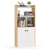 A freestanding bookshelf with two cabinet doors at the bottom. Produktbild-Vorschau