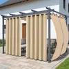Outdoor Vorhang Extra Breit Blickdicht Wetterfest mit Ösen Produktbild-Vorschau 1