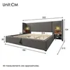 OKWISH Lit coffre 180x200 cm - Lit double capitonné avec Voir les images du produit 7