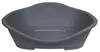 A dark gray plastic pet bed with a raised rim and ventilation holes in the base. Náhled obrázku produktu