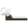vidaXL Bain de soleil double avec toit et coussins Marron Voir les images du produit 6