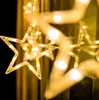 A close-up shot of a string of star-shaped LED lights, likely for holiday decoration. Produktbild-Vorschau