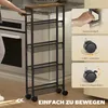 Wózek kuchenny HOMCOM z 5 półkami, wózek na kółkach z Podgląd zdjęcia produktu 7