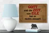 Holzschild Spruch 18x12cm Gott gab Zeit von Eile nichts Produktbild-Vorschau 5