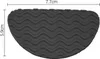 A black shoe sole protector with a wavy texture, shown with dimensions indicated. Voir les images du produit