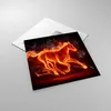 Bilder auf glas - Pferd Illustration Flammen - 50x50cm - Produktbild-Vorschau 2
