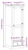 vidaXL Šatníková skriňa  55x52x170 cm z masívneho Náhľad obrázku produktu 8