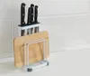 A knife block with several knives and a cutting board on a kitchen counter. Produktbild-Vorschau