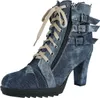 Rock Rebel by EMP Damen blaue High-Heels aus Jeans-Stoff im Produktbild-Vorschau 1