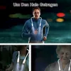 Collage of people using a neck-worn LED light for reading or outdoor activities. Produktbild-Vorschau