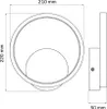 Applique a LED ROMAN bianco e nero 18W, luce bianca neutra Anteprima dell’immagine prodotto 3