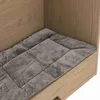 A close-up view of a pet bed inside a wooden cabinet. Produktbild-Vorschau