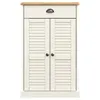 vidaXL Schuhschrank VIGO Weiß 60x35x96 cm Massivholz Kiefer Produktbild-Vorschau 4