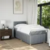 Boxspringbett mit Matratze Hellgrau 90x200 cm Stoff Produktbild-Vorschau 3