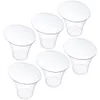 A group of six clear plastic dessert cups arranged on a white background. Náhľad obrázku produktu