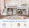 Kinderbett 90x200cm, Multifunktionales Hochbett mit Produktbild-Vorschau 6