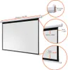 A projection screen with dimensions and close-up views of its components. Produktbild-Vorschau