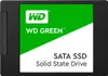 A Western Digital WD Green SSD is shown against a black and white background. Podgląd zdjęcia produktu