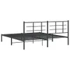 The Living Store Bettgestell mit Kopfteil Metall Schwarz Produktbild-Vorschau 8