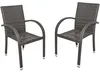 2x Stapelstuhl, ALU, Rattan-Optik, MODESTO Produktbild-Vorschau 1