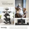 A collage of images showing a cat tree and cats interacting with it, along with descriptive text and branding. Náhled obrázku produktu