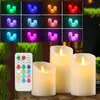 LED-Kerze LED Kerzen-Set 3-teilig mit Timer für Drinnen und Produktbild-Vorschau 1
