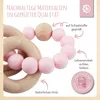 Bieco Beißring Baby mit Silikon Perlen Rosa, 7 cm | ab 0 Produktbild-Vorschau 5