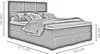 A sketch of a boxspring bed with dimensions indicated. Náhľad obrázku produktu