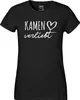 Huuraa Damen T-Shirt Kamen verliebt S Black Bio Baumwolle Produktbild-Vorschau 2