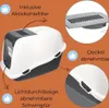 A diagram showing a cat litter box with callouts highlighting its features. Produktbild-Vorschau