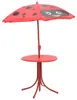 vidaXL Salon de jardin pour enfants avec parasol rouge Voir les images du produit 4