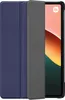A tablet case is shown partially open, revealing a tablet screen with a colorful wallpaper. Produktbild-Vorschau