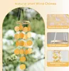 Handgefertigtes gelbes Muschel-Windspiel, 73 cm, zum Produktbild-Vorschau 5