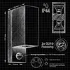 Maxkomfort Außenwandleuchte 1268E1-SN IP44 Up&Down mit Produktbild-Vorschau 6